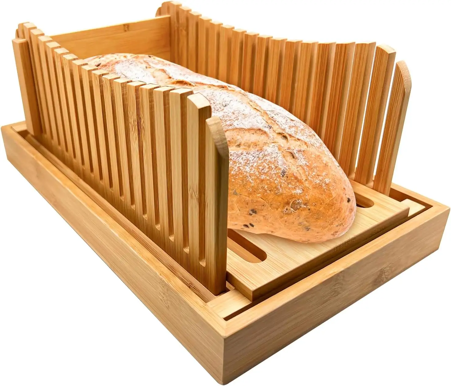 Mesin pengiris roti bambu, untuk buatan rumah bisa disesuaikan panduan pengiris roti