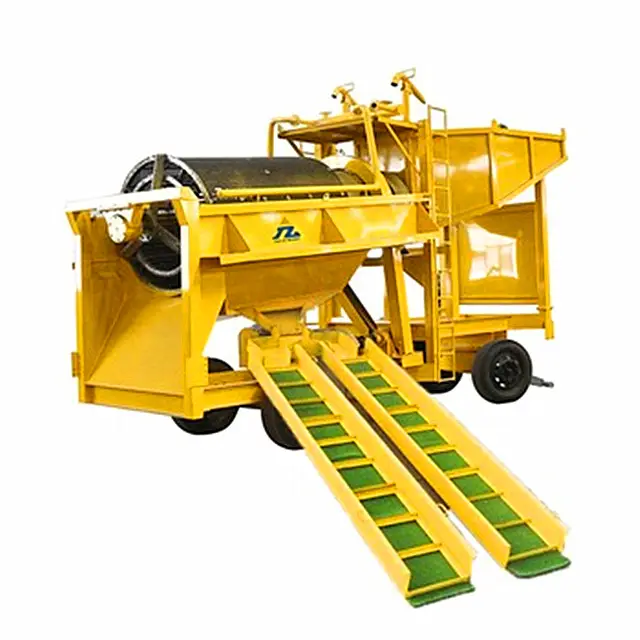 Small Scale 5-10Tons Gold Ore Processing Plant Gold Washing Machine Trommel Screen for Ghana Placer Gold Mining Plant