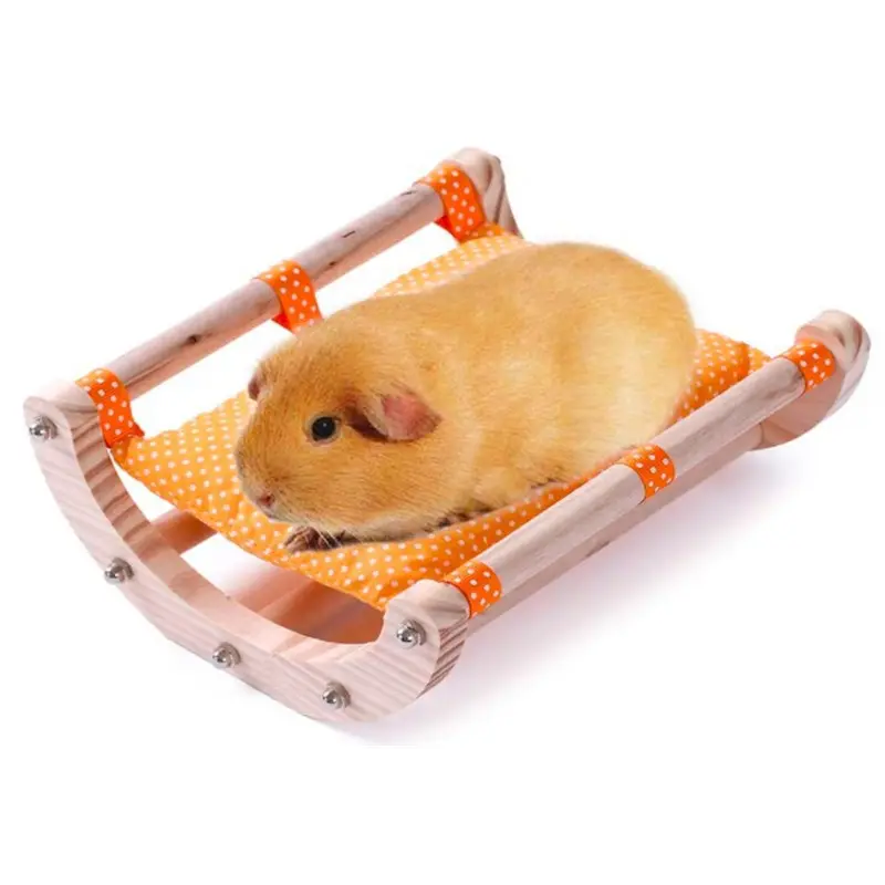 Vente en gros balançoire pour petit animal mignon literie en bois pour hamster