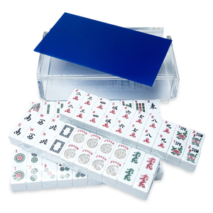 144 Gạch Acrylic Mahjong Trường Hợp Laser Khắc Perspex Trung Quốc Đài Loan Mahjong Set Box Với Huỳnh Quang Nắp - Product Image 2
