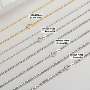 SC53 RINNTIN yeni gelenler katı 925 ayar gümüş İtalyan el yapımı 1.2mm Chopin zinciri - Product Image 5