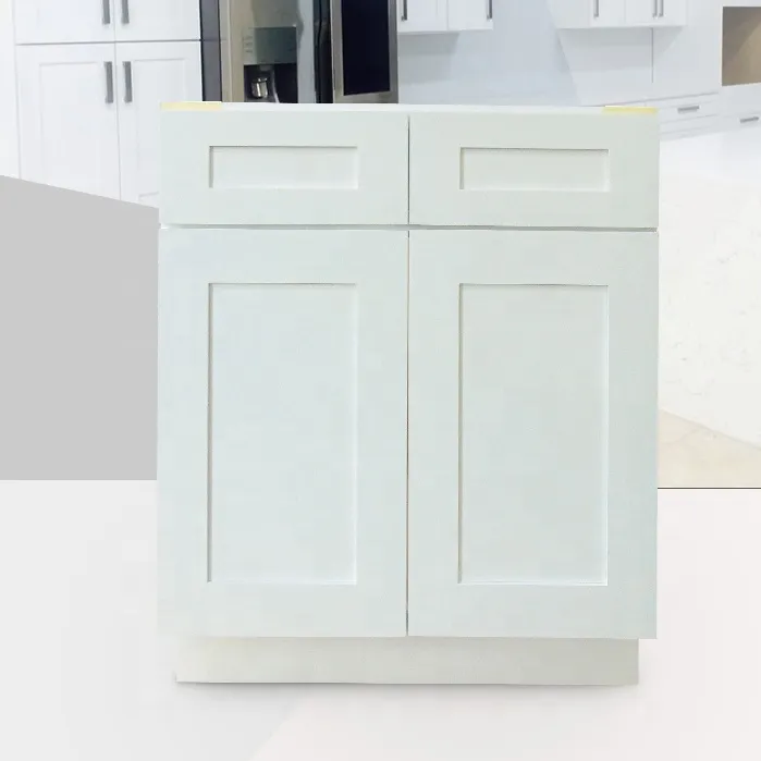 Бесплатный дизайн, готовый к сборке деревянный модульный кухонный шкаф, мебель, современные белые кухонные шкафы