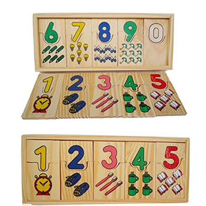 数学のおもちゃデジタル形状ペアリング学習就学前のカウントボードキッズ教育モンテッソーリ子供のための木製のおもちゃギフト - Product Image 6
