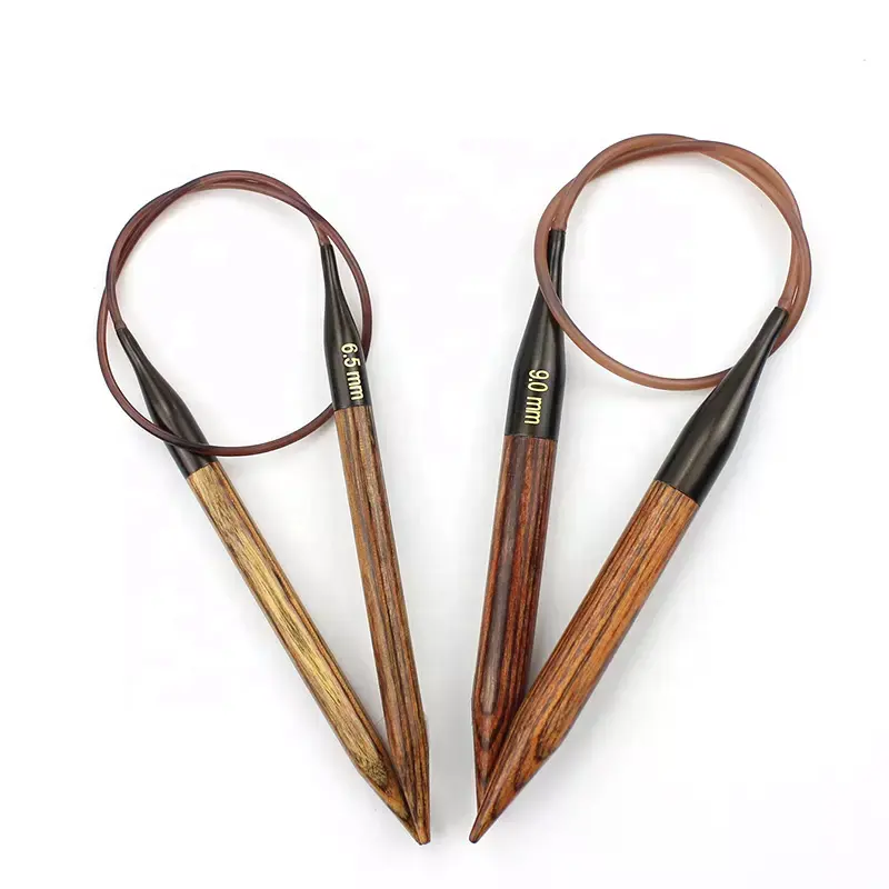 Knitpro-aguja Circular fija de madera de abedul, 40 cm, agujas de tejer, aguja de costura