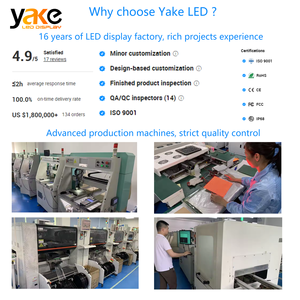 Cartelera digital LED para exteriores de Yake, instalación fija de alta resolución, pantalla de visualización gigante LED P6 P8 P10