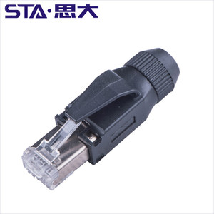 ขั้วต่อ RJ45 WLAN โลหะพลาสติกกันน้ำอุตสาหกรรม8P8C CAT5ปลั๊ก RJ45 CAT6 - Product Image 3