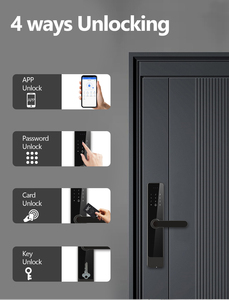 Tuoan ล็อคประตู TT-F8smart ล็อคดิจิตอลอิเล็กทรอนิกส์พร้อมสมาร์ทการ์ด/รหัสผ่าน/คีย์/USB ชาร์จฉุกเฉินสำหรับสมาร์ทโฮม - Product Image 3
