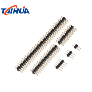 Pin <strong>Header</strong> 2.0 Pitch 1Pin to 40 Pin Single Row and Double Rows Male Right Angle DIP Connectors Factory Customized - Product Image 1