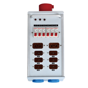 Caja de distribución de energía de luz de escenario de entrada SHTX de 8 vías 32A con 8 piezas 16A Salida de enchufe Industrial/enchufe de baquelita 63a caja de alimentación trifásica - Product Image 2