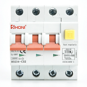 HONI HO234-C32 4P 100MA TYPE A RCBO 10KA CURVE C 32A過負荷保護付き残留電流遮断器 - Product Image 4