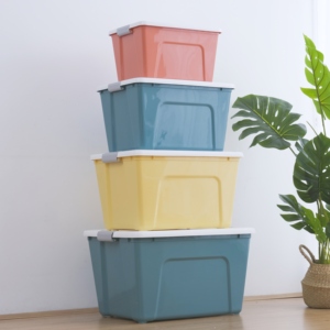 25L/45L/65L/85L収納ボックス & ビンおもちゃオーガナイザープラスチック収納ボックスプラスチックコンテナ収納ビンホイール付き - Product Image 2