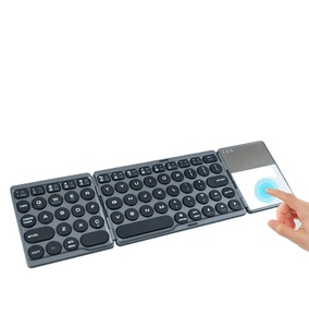 Teclado inalámbrico para ordenador, periférico con triple pliegue, para Apple, android, Microsoft, tableta, iPad, tecla redonda - Product Image 2
