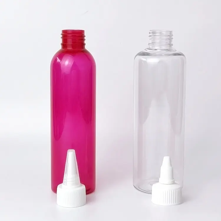 Promotional Plastic Bottle with Twist Top Cap Tip Applicator for Hair Care Packaging Solvents Oils Paint Ink Squeeze Bottle
