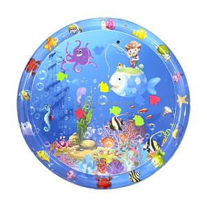 Joyee Nieuw Ontwerp Grote Ronde Vorm Milieuvriendelijke Pvc Opblaasbare Buik Tijd Water Mat <span class=keywords><strong>Baby</strong></span> Water Mat Kids Waterspeelmatten Speelgoed - Product Image 6
