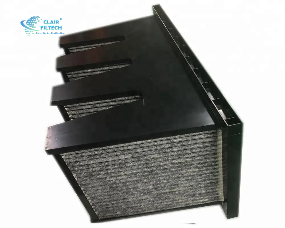 Telaio di plastica 4v-bank filtro dell'aria con alta efficienza E10 99% 0.3 particella