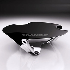 Bắc Âu sợi thủy tinh mạ điện đơn giản Bàn cà phê Thiết kế ánh sáng sang trọng bên bàn công nghệ hiện đại bàn trà - Product Image 4