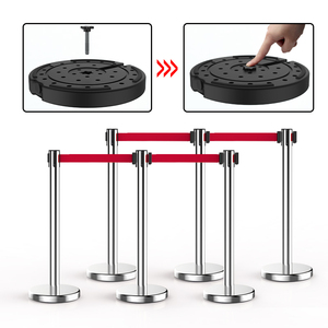 Paslanmaz çelik yarı sabit kuyruk kalabalık hattı trafik kontrol sistemi direkleri payanda bariyeri - Product Image 6