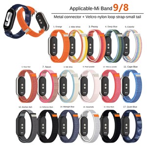 Trusted Fornecedor Metal fivela pequena cauda nylon <span class=keywords><strong>loop</strong></span> casual cinta para Xiao Mi banda 9 banda 8NFC relógio banda