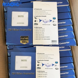 Equipo de Audio y vídeo, Mini HD AV2VGA convertidor de vídeo, caja AV RCA CVBS a VGA AV a VGA