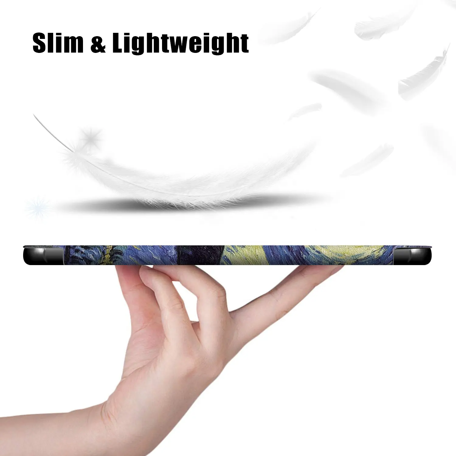 Ốp Lưng Máy Tính Bảng Bằng Da PC Cứng Đứng Gập Ba Nhẹ Tự Động Đánh Thức Giấc Ngủ Cho Samsung Galaxy Tab S6 Lite 10.4 "P610 P615