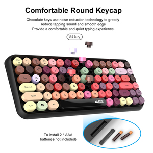 Teclado Universal inalámbrico Bluetooth, máquina de escribir Retro, teclado de llave redonda para iPad Win/iOS/Android, teclado Circular de 84 teclas - Product Image 3