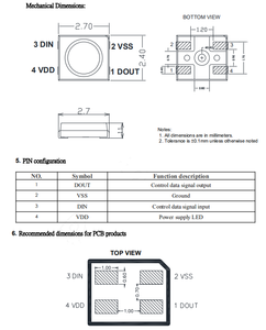 Addressable DC5V MINI Pixel RGB SMD <strong>LED</strong> SK6805-Micro-J 2427 for High-density Pixel Screen, Display, Strips - Product Image 2