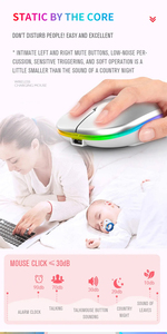 Silky TouchワイヤレスBluetooth接続充電マウスコンピュータ用ラップトップデスクトップノートブック - Product Image 6