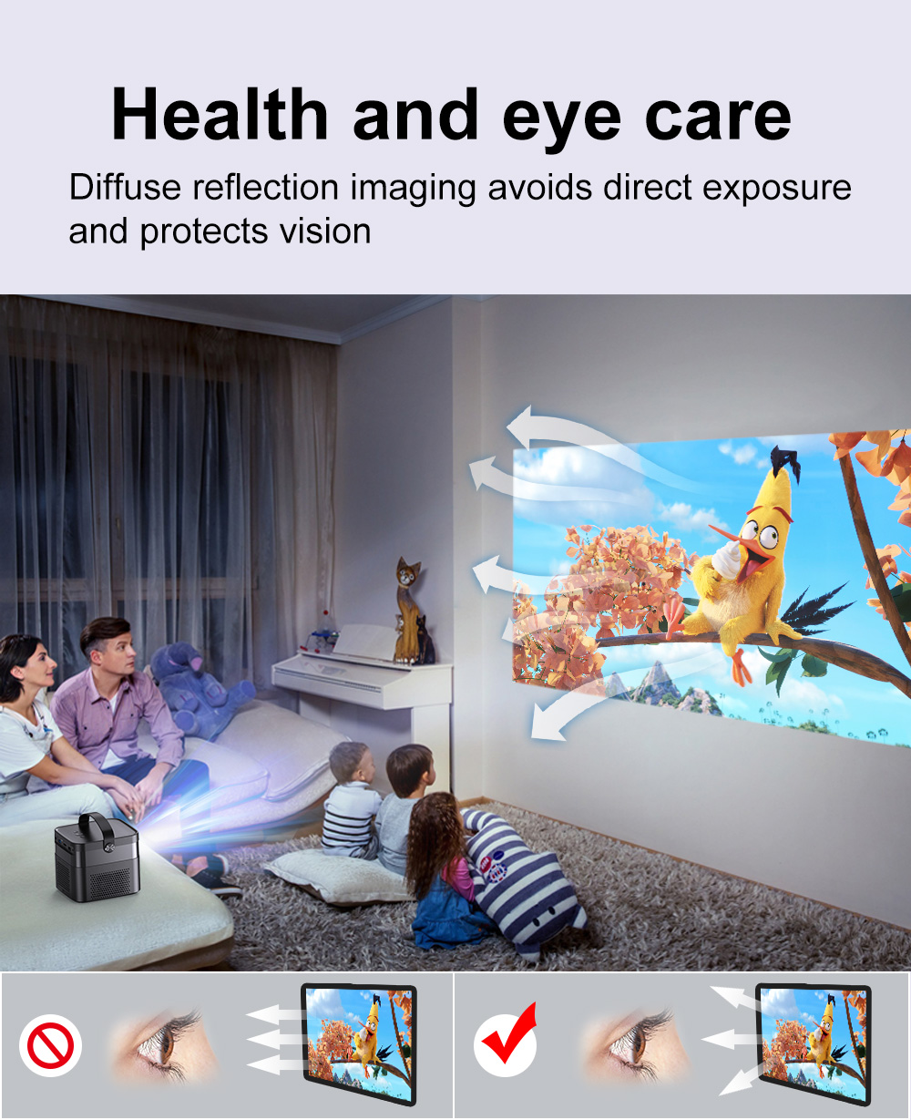 CLYTTE DLP projector K5 dual wifi Android9.0 540p 4k projector 3d projector for home theatre outdoor