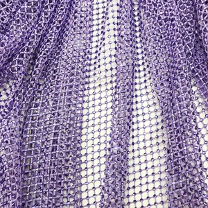 S556 rete di perforazione a rete elastica colorata di cristallo tessuto a rete per vestiti da festa - Product Image 4