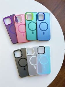Renk cilt Lens kamera koruma kapağı manyetik şarj telefon kabuk için iPhone 16 Pro Max 15 14 13 12 IMD lazer telefon kılıfı - Product Image 6