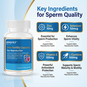 L'OEM améliore la qualité du sperme, 60 capsules de capsules de fertilité masculine - Product Image 3