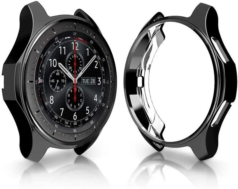Boîtier de montre en TPU pour Samsung Gear S3 Frontier 46mm, boîtier de protection antichoc, cadre de protection