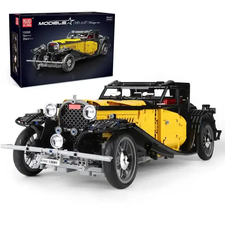 Rei do molde 13080 50T Modelo Vintage Car Building Blocks Set Modelo Gift Toy para Crianças Idade 8 + Adulto Coleções Entusiastas