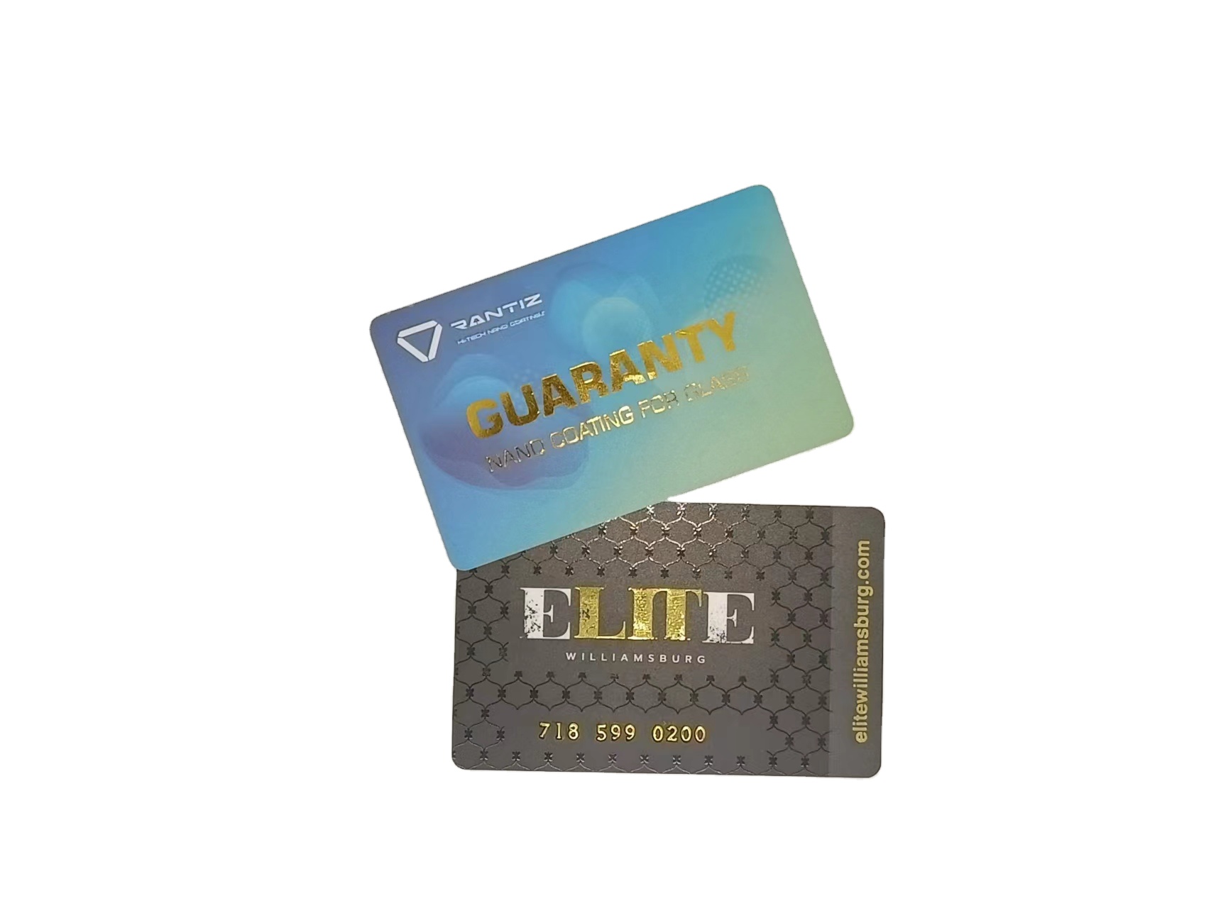 Custom Design Gold Silver Foil Stamping Logo Plastic Vip Business Cards