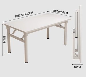 Una pieza podría vender Escritorio de computadora rectangular plegable simple para estudiantes y hogares comedor o estudio de dormitorio multiusos - Product Image 6
