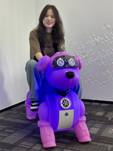 קוד סריקה אופנתית אופניים חשמליים לפוצץ בועה כלבלב קריקטורה חיה מודל רכיבה עבור פארקי שעשועים - Product Image 2