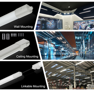 หลอดไฟ LED แบบกันน้ำได้แน่นแบบไอน้ำ2ft IP65เซ็นเซอร์หรี่แสงได้4ft 5ft 8FT ควบคุมด้วยแอปสามทาง - Product Image 2