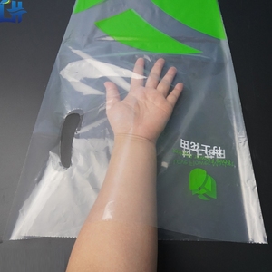 透明HDPE花朵印花小透明礼品袋，带定制标志塑料袋，不同手柄形状的花朵 - Product Image 4