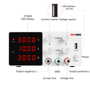 NICE-POWER SPS-W3010 30V 10A DC Power Supply LCD 4 Digits Laboratory Source for Phone Switching Power Supply 5V 2A USB