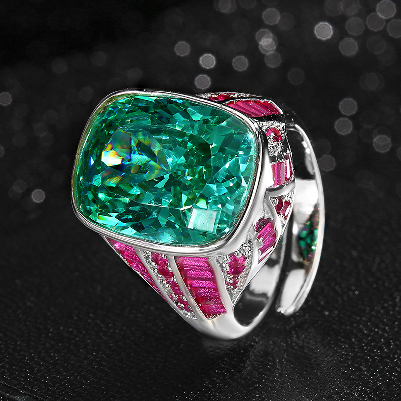 Bague Parra verte, taille ajustable