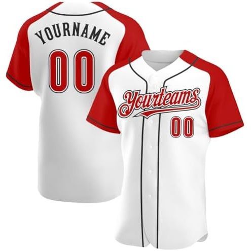 Raglan Sleeves Stylewhite Red Black
