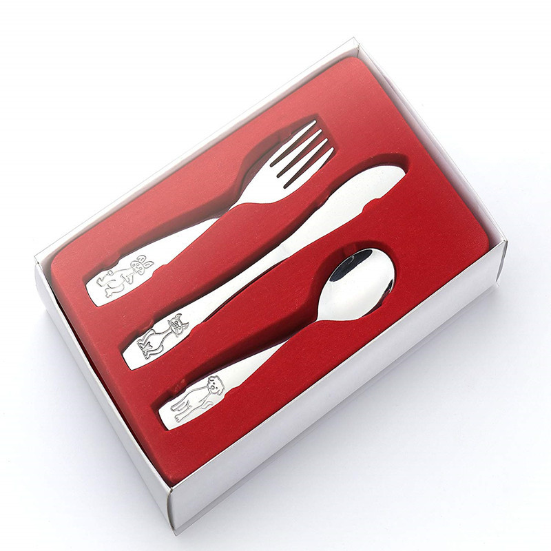 silver 3pc(1spoon+1fork+1knife)