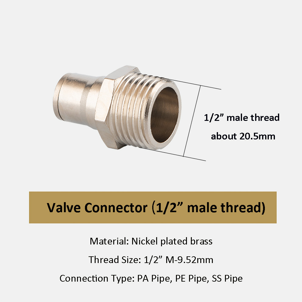 1/2" M Valve Connector