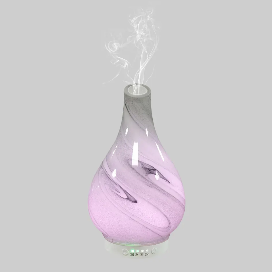 120ml b2b atacado vaso de vidro, decoração óleo essencial ultrassônico mini umidificador de aroma perfumador portátil