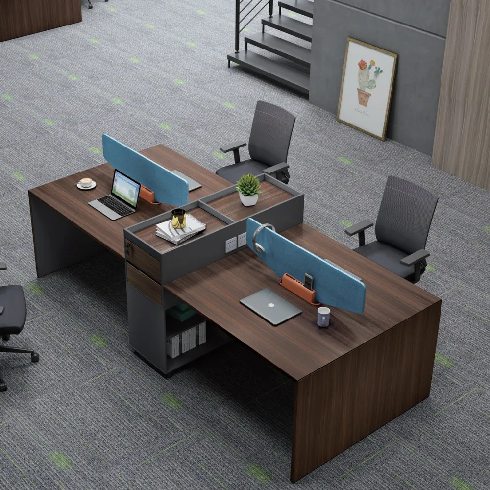 현대 새로운 디자인 모듈 백색 4 사람 직원 사무실 Benching 사무실 책상 워크스테이션