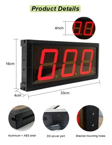 Jhering LED Digital Counter Work 4 Zoll 7-Segment-Anzeige Großer Countdown-Timer Fitness-Gym-Timer