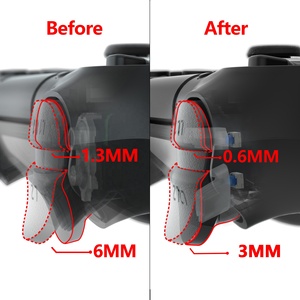EXtremeRate Gamepad Hombro Cara Dpad Flashshot Botones Stop Kit de clic táctil completo Mod personalizado para controlador PS4 Juegos delgados - Product Image 3