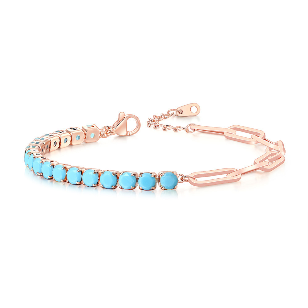 4mm rose gold turquoise
