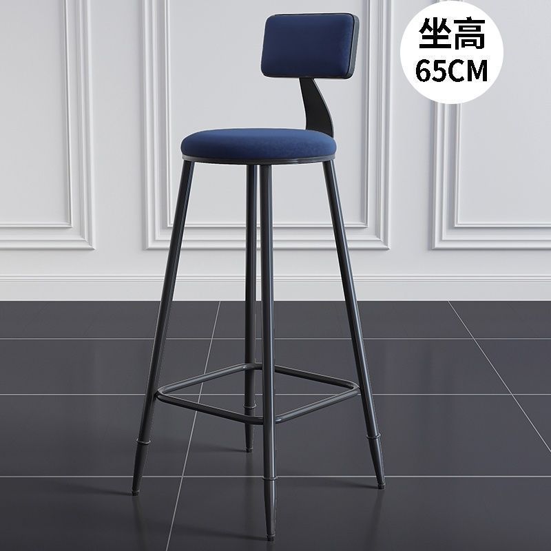 Second generation, black chair with blue velvet, 65cm
