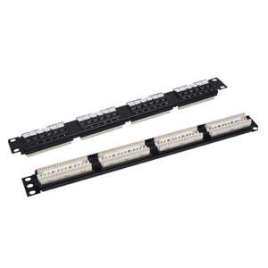 24端口UTP标准1U和19英寸安装Cat5E/Cat6 110 IDC网络接线板